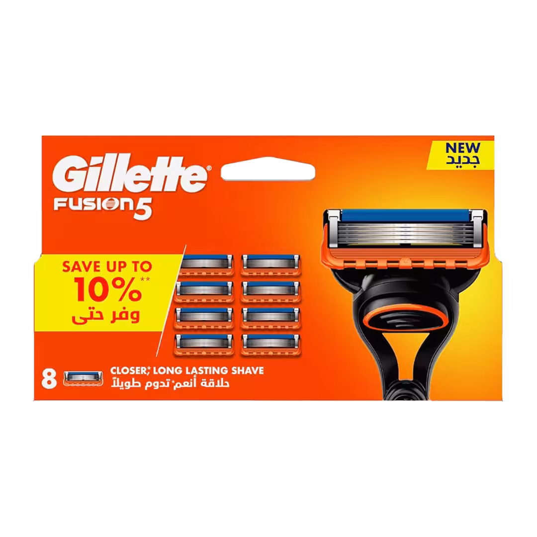 تیغ یدک اصلاح ژیلت فیوژن 5 اصل آلمان (بسته 8 عددی) Gillette fusion 5