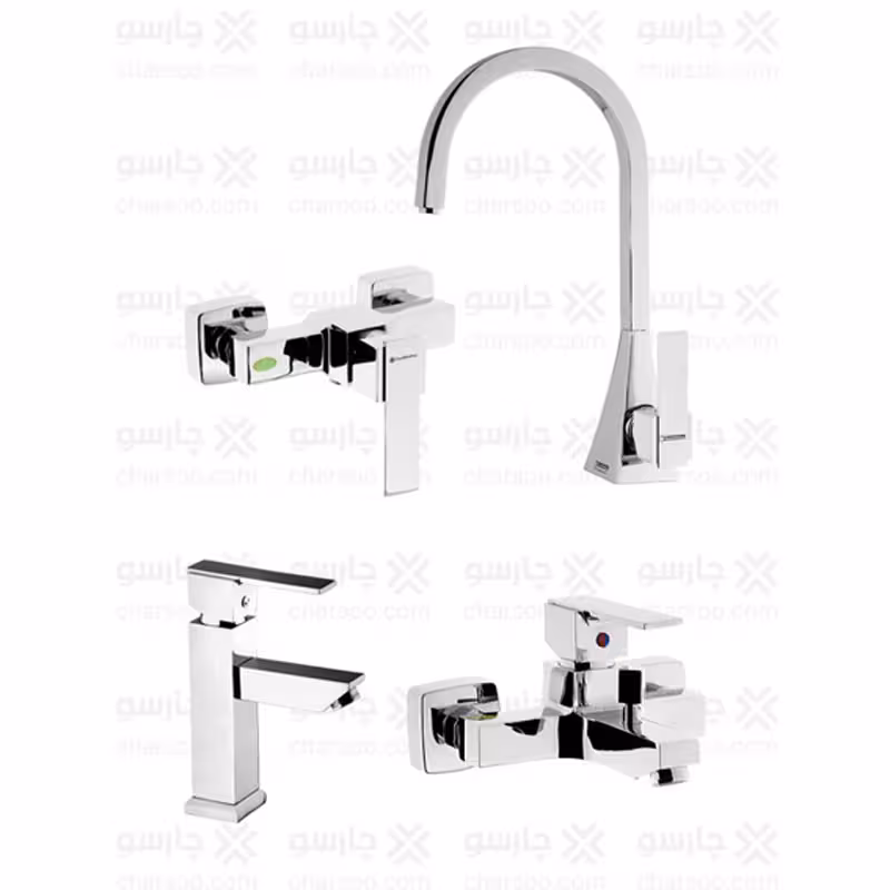 ست چهارتکه شیرآلات درخشان مدل نادیا (رومانسون)