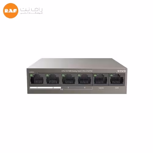 سوئیچ شبکه PoE تندا مدل TEF1106P-4-63W