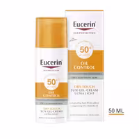 ژل کرم ضد آفتاب ضد جوش اوسرین مناسب پوستهای چرب و مختلط Eucerin Sun Protection Oil Control Dry Touch Sun Gel-cream 50ml