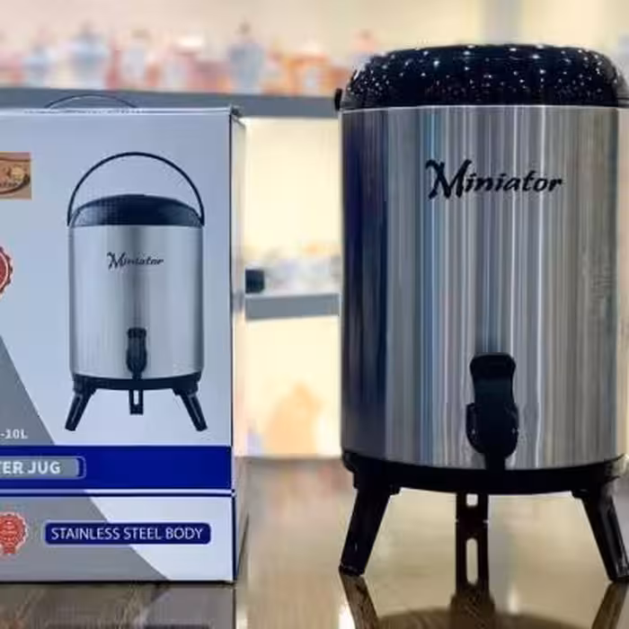 کلمن مینیاتور 10 لیتر استیل پایه دار داخل استیل