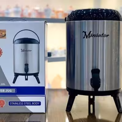 کلمن مینیاتور 10 لیتر استیل پایه دار داخل استیل