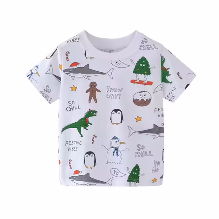 تیشرت آستین کوتاه بچگانه طرح قطبی