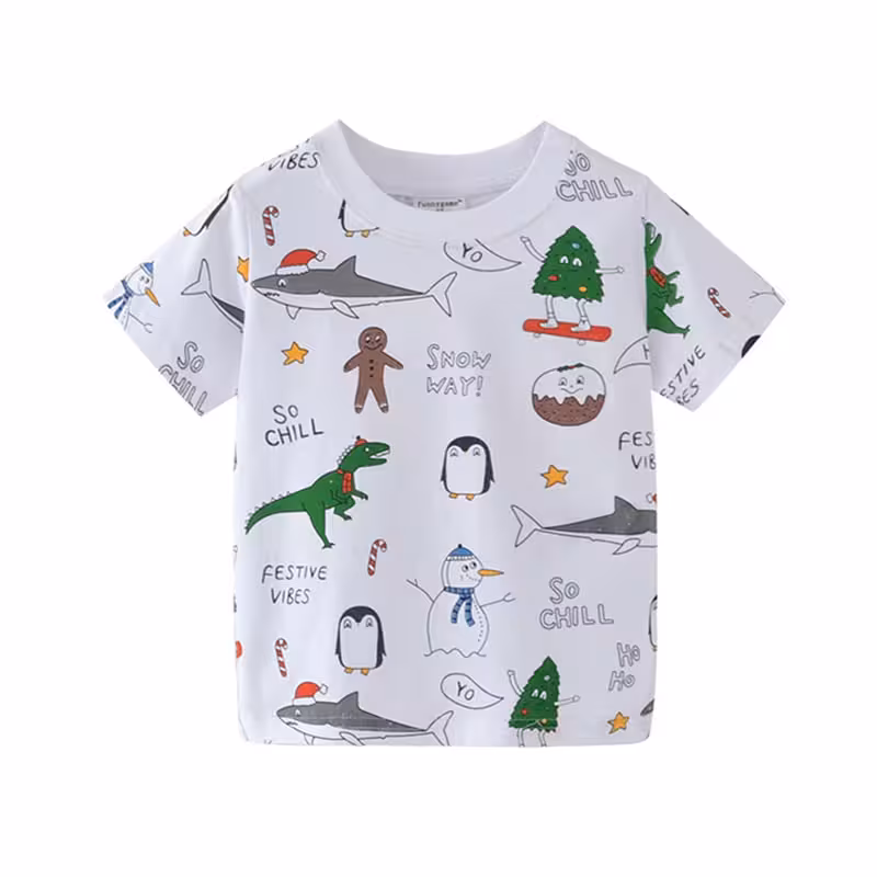 تیشرت آستین کوتاه بچگانه طرح قطبی