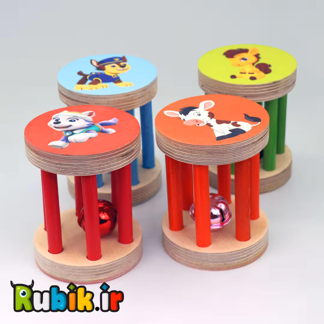 جغجغه چوبی زنگوله دار