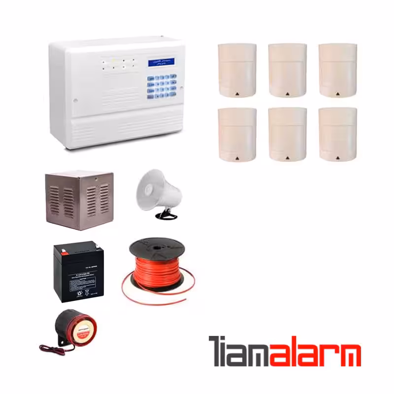 پکیج دزدگیر اماکن باسیم مدل فایروال سیم کارتی و تلفنی F10P6