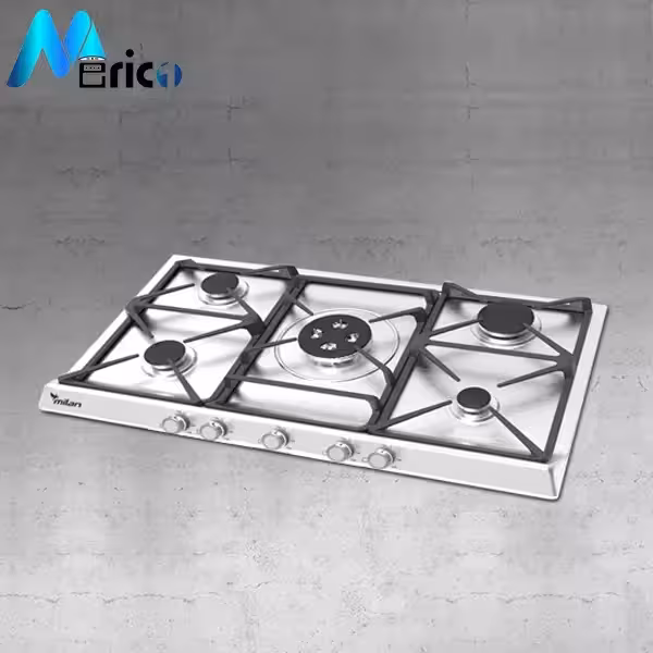 گاز رومیزی میلان کد S29 پنج شعله استیل