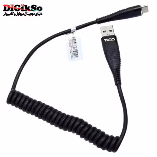 کابل فنری تایپ سی به USB تسکو مدل TC C180 به طول 1 متر