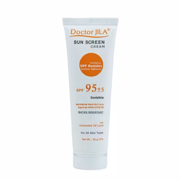 کرم ضدآفتاب بی رنگ spf 95 دکتر ژیلا