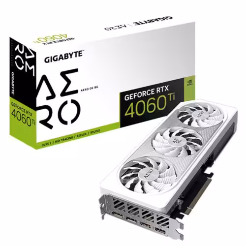کارت گرافیک گیگابایت GeForce RTX 4060 Ti AERO OC 8GB (آکبند-گارانتی اصلی)