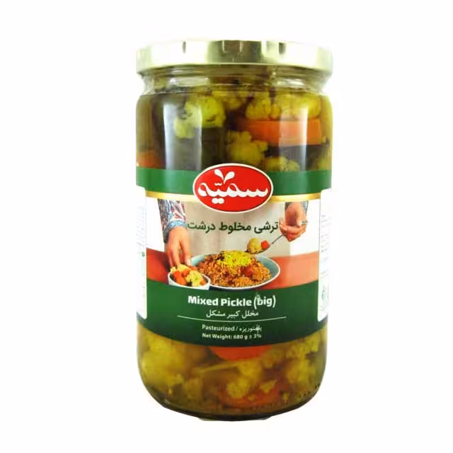 ترشی مخلوط درشت سمیه 680 گرمی
