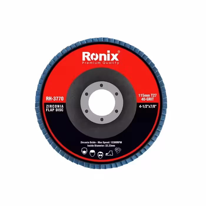 سنباده فلاپ زیرکونیم مینی 115 میلی متری 40 رونیکس مدل RH-3770