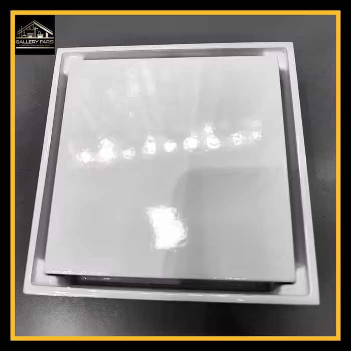 کف شور سرامیک خور برنجی سایز10*10سفید لوکس