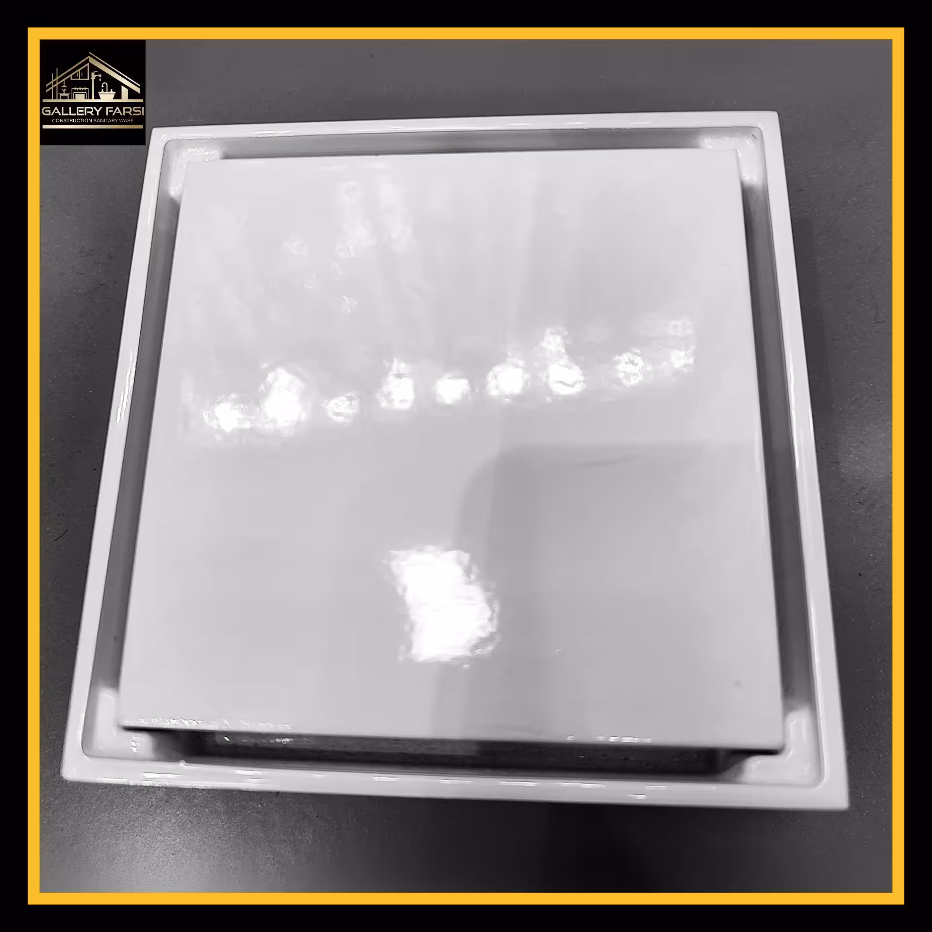 کف شور سرامیک خور برنجی سایز10*10سفید لوکس