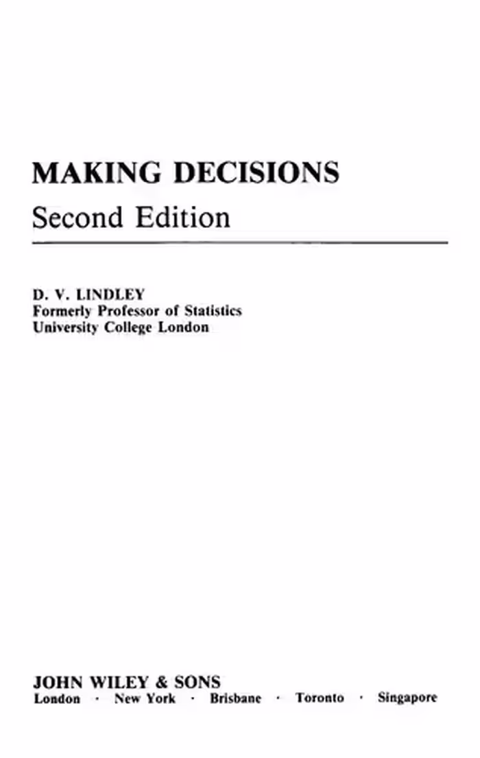 خرید و دانلود نسخه کامل کتاب Making Decisions