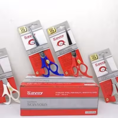 قیچی آرایشی ساوی دسته رنگی