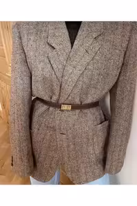 کمربند قهوه‌ای با قفل ترک - 12207