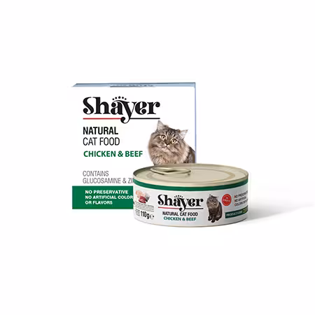 کنسرو گربه طعم مرغ و بیف