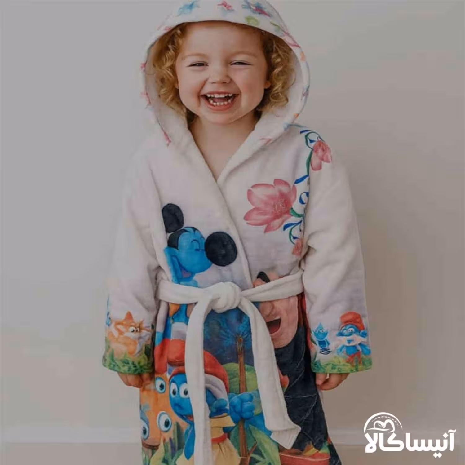 حوله پالتویی کودک برق لامع مدل جونیور