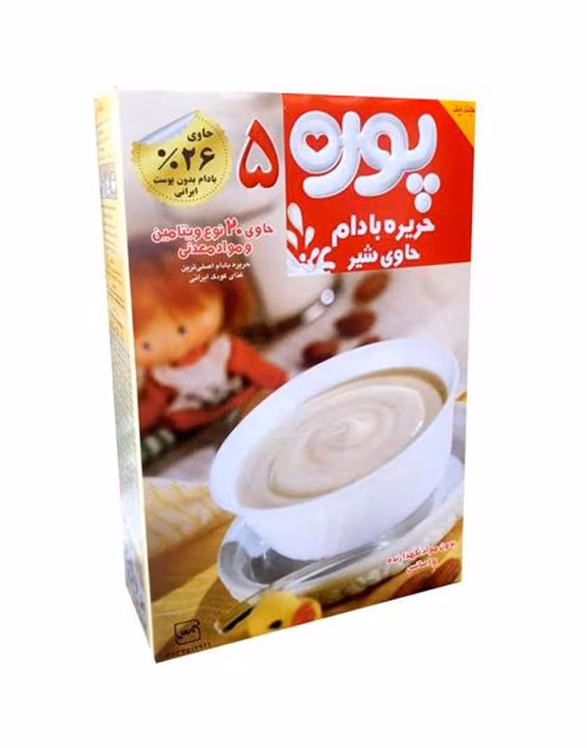 پوره 5 حریره بادام حاوی شیر 40 گرم