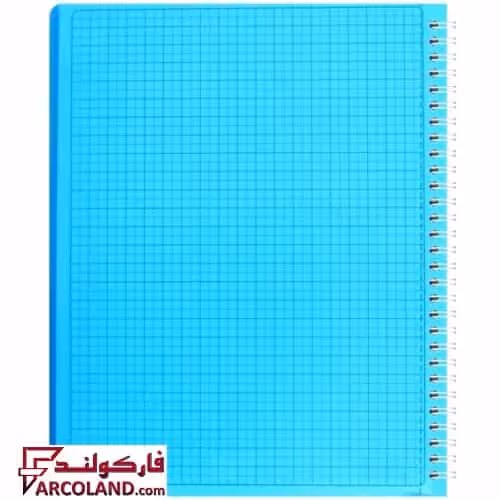 دفتر شطرنجی سیمی سایز A4 جلد طلقی مات 60 برگ 0.5 سانتی متری سایز رحلی