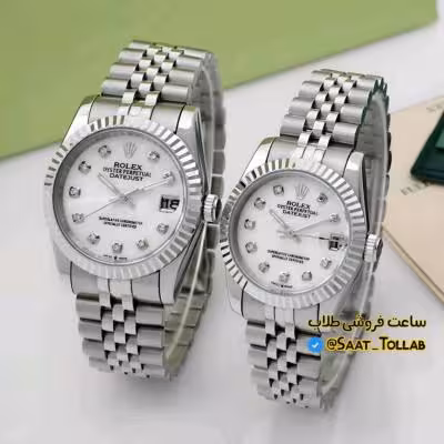 ساعت ست رولکس صفحه سفید رنگ ROLEX