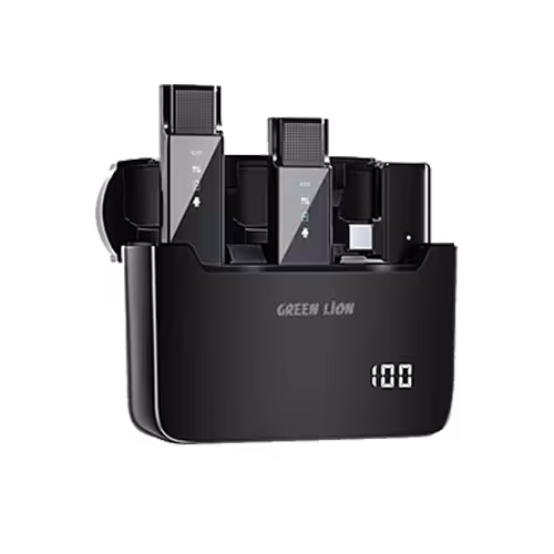 میکروفون یقه ای بی سیم لایتنینگ گرین مدل Green 2in1 Wireless Microphone