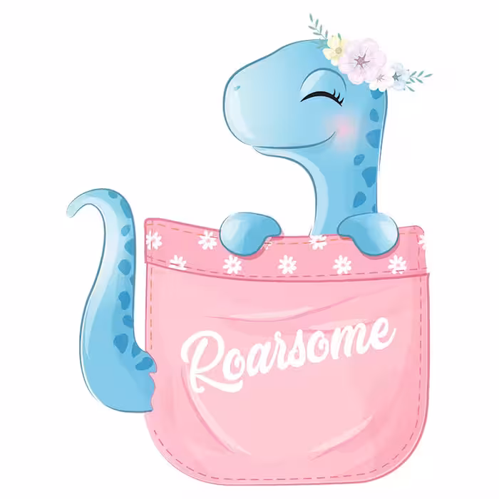 استیکر پارچه و لباس مدل دی تی اف طرح جیبی کد H10.474 مجموعه 5 عددی