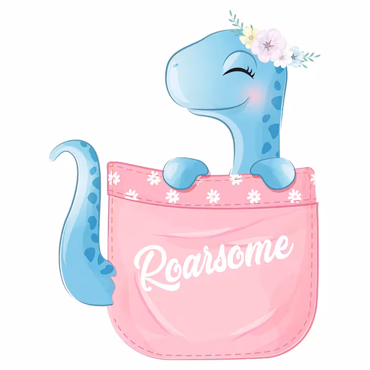 استیکر پارچه و لباس مدل دی تی اف طرح جیبی کد H10.474 مجموعه 5 عددی