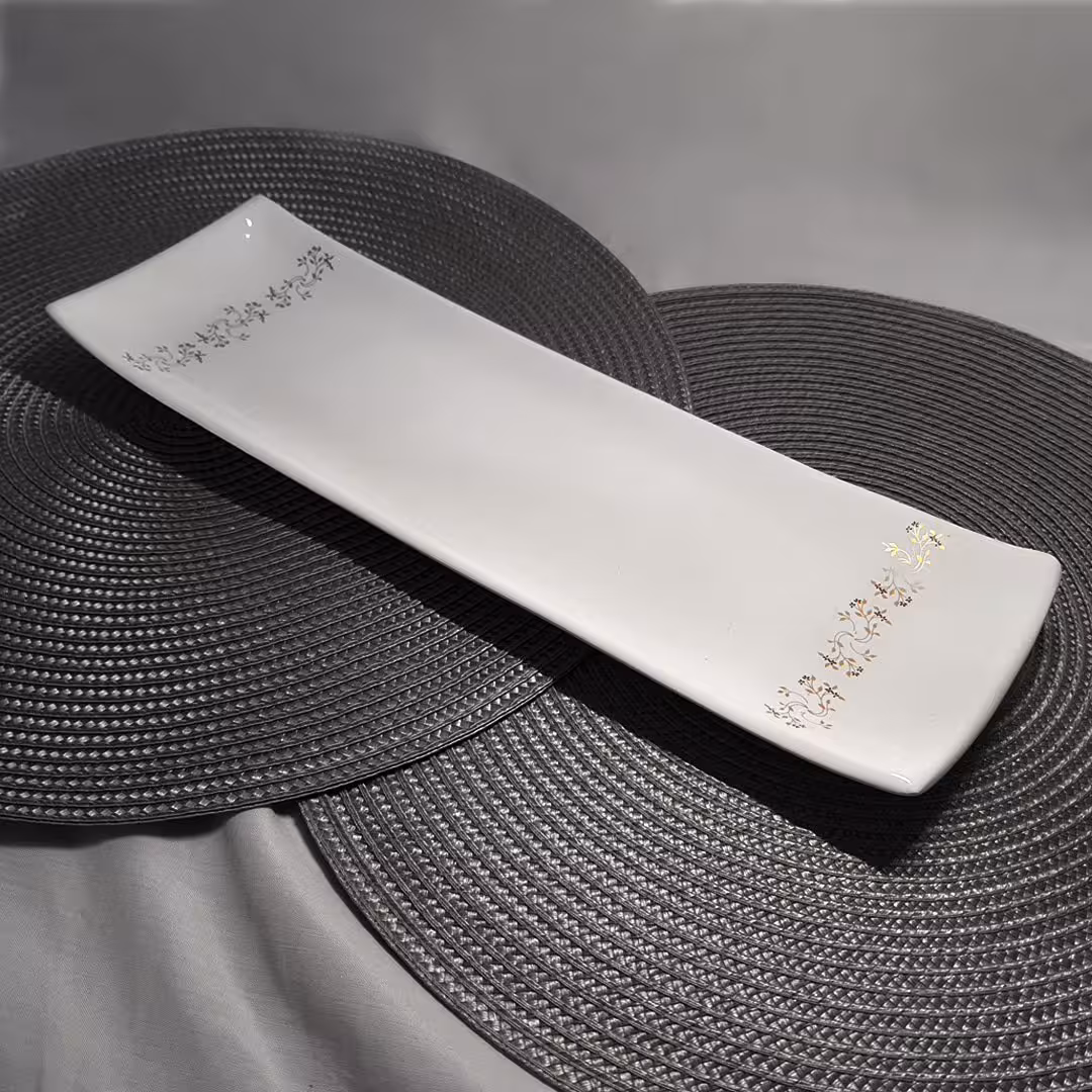 رولت خوری سرامیکی با نقش طلا