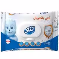 دستمال مرطوب معطر آنتی باکتریال تنو (60 عددی)