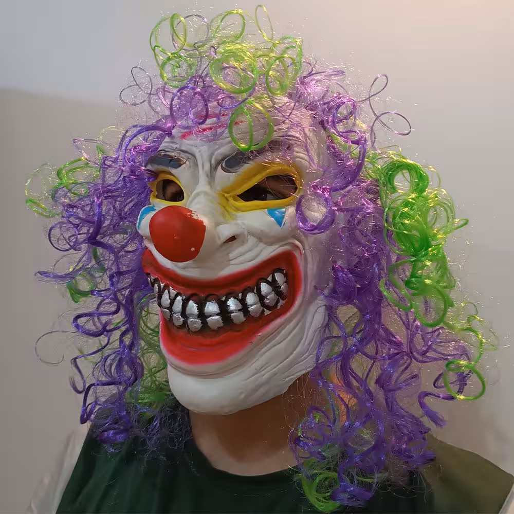 ماسک فان پوستی دلقک مو فرفری