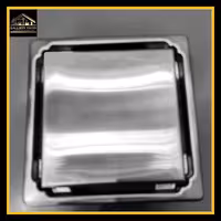 کف شور سرامیک خور برنجی سایز 10*10 کروم مات لوکس