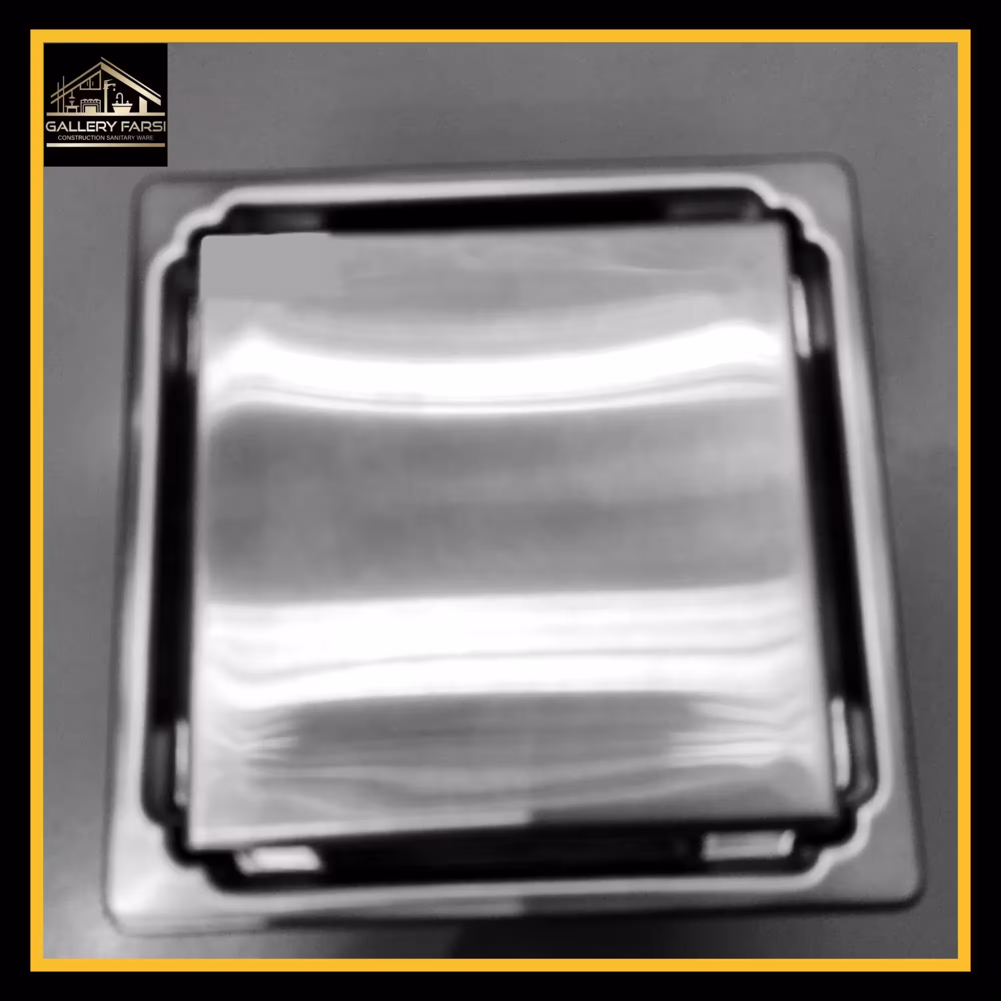 کف شور سرامیک خور برنجی سایز 10*10 کروم مات لوکس