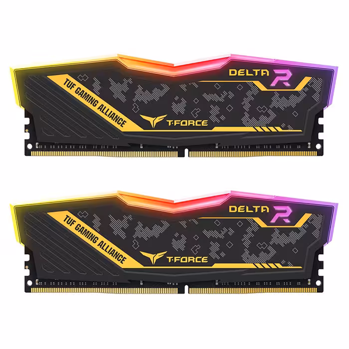 رم تیم گروپ T-Force TUF Delta RGB DDR4 دو کاناله 3200 مگاهرتز 32 گیگابایت