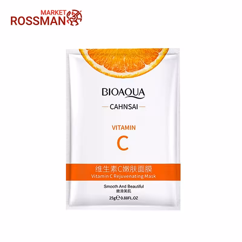 ماسک ورقه ای بیوآکوا Bioaqu مدل ویتامین C حجم 25 گرم