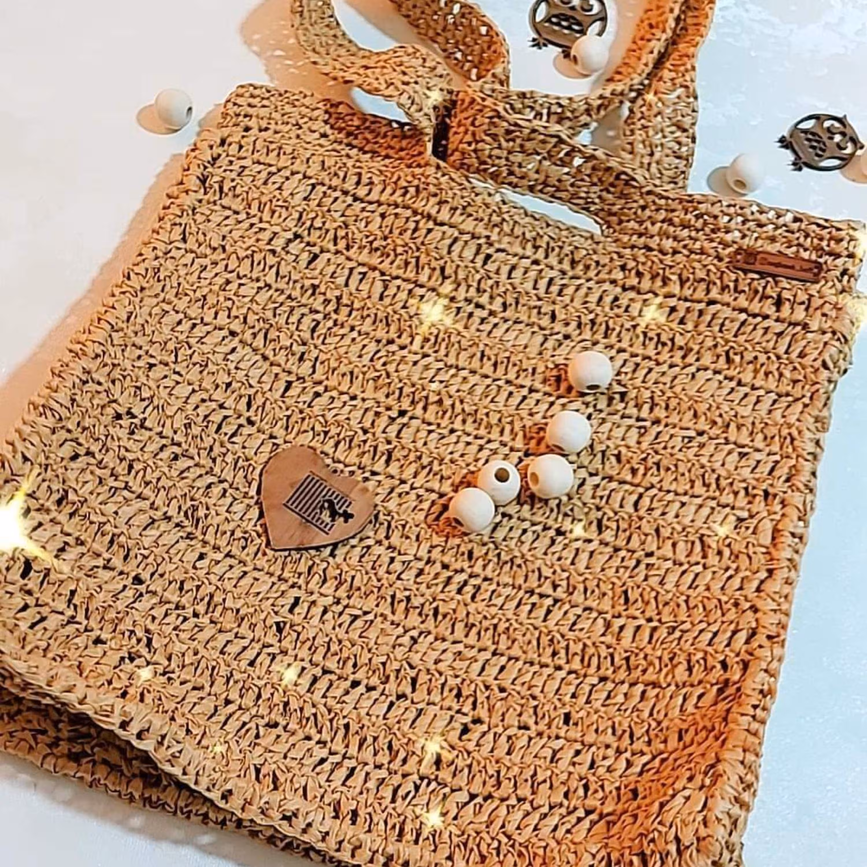 کیف زنانه ساحلی بسیار سبک و راحت بافته شده با نخ رافیاا