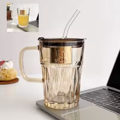 لیوان اسموتی دسته دار