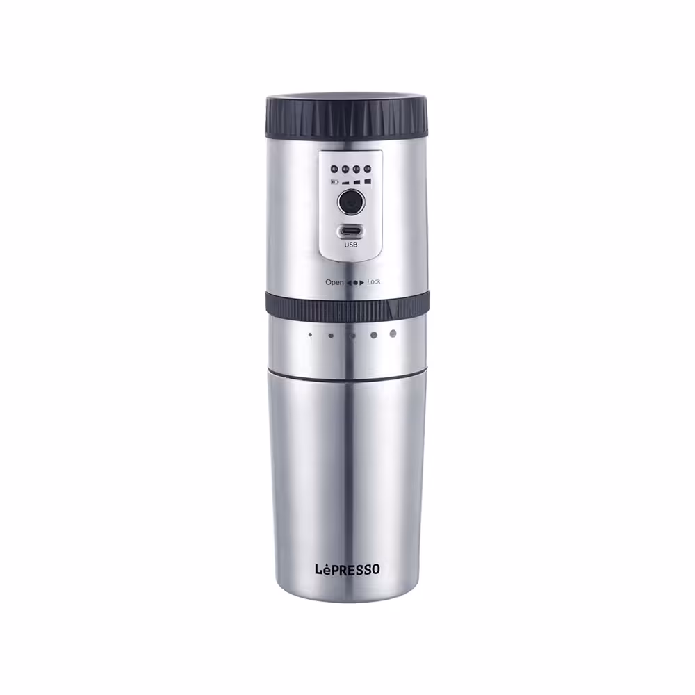 مینی آسیاب و قهوه ساز لپرسو مدل Lepresso LPGCM mini grinding and coffee maker stainless mug