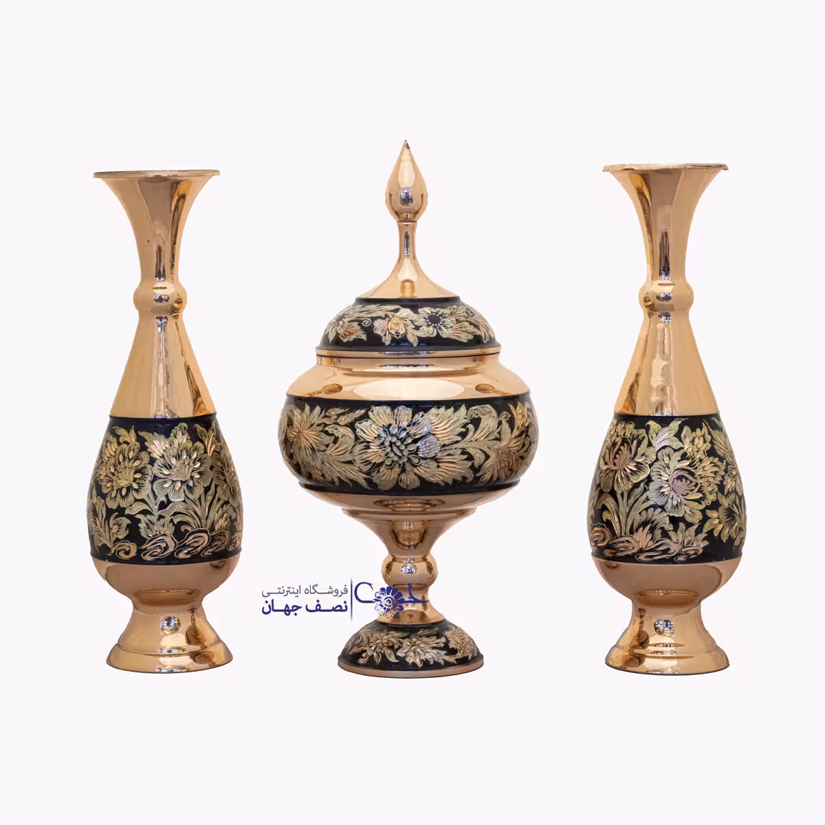 گلدان و شکلاتخوری الماس تراش مس کدhgs225