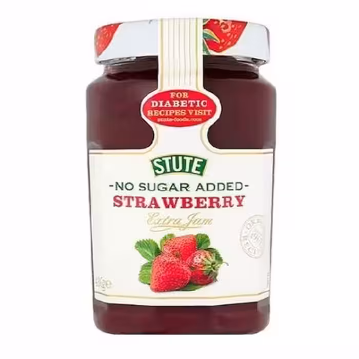 مربای بدون قند و دیابتی Stute با طعم توت فرنگی وزن 430 گرم