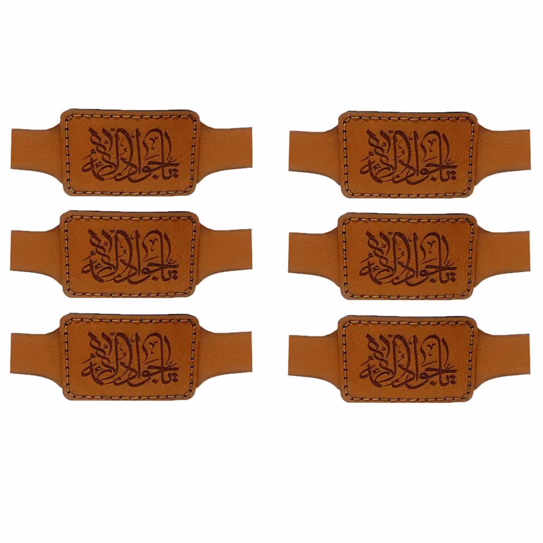 بازوبند چرم  طبیعی دست دوز  حکاکی شده 6عددی کد0021 ارسال رایگان 