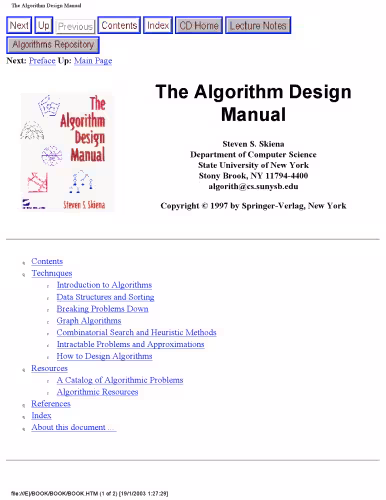 خرید و دانلود نسخه کامل کتاب The Algorithm Design Manual