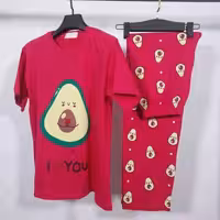 ست تی شرت و شلوار نخ پنبه آواکادو