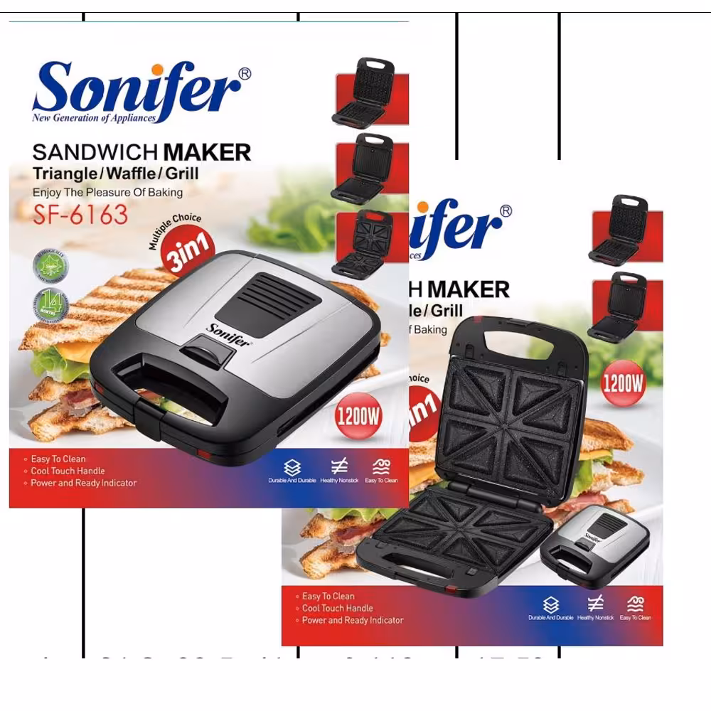 ساندویچ ساز 3 کاره سونیفر مدل SF-6163