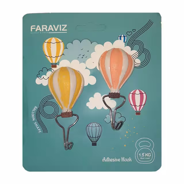 قلاب آویز آشپزخانه طرح بالن مدل Si-2 بسته 2 عددی کد 8998
