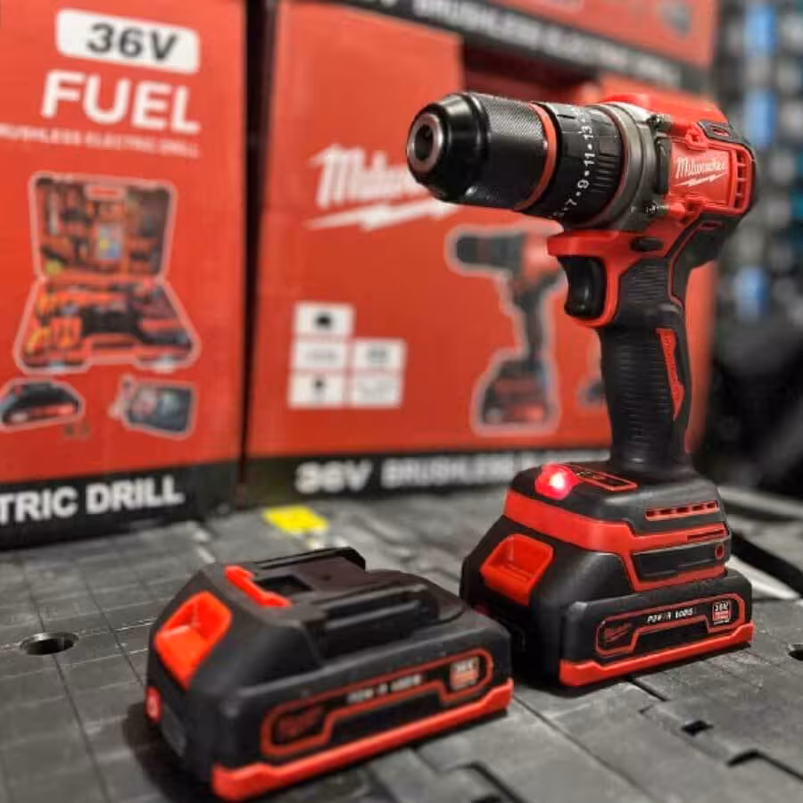 دریل شارژی میلواکی موتور برشلس مدل 36V