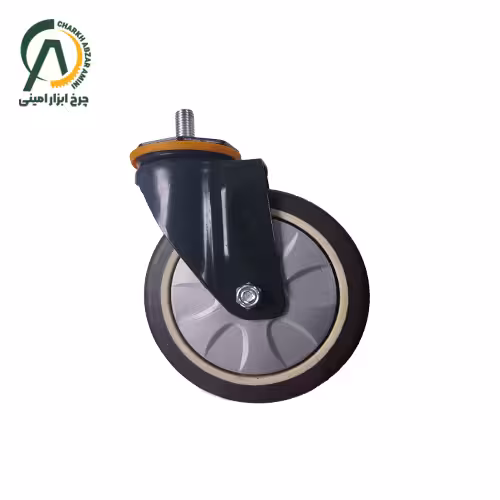 چرخ ورقی S101 پیچی گردان قطر 75 میلی متر