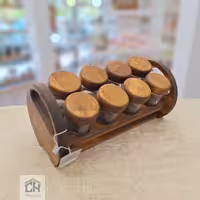 ست جا ادویه 8 تایی طرح کج بغل گرد مدل ACA99089