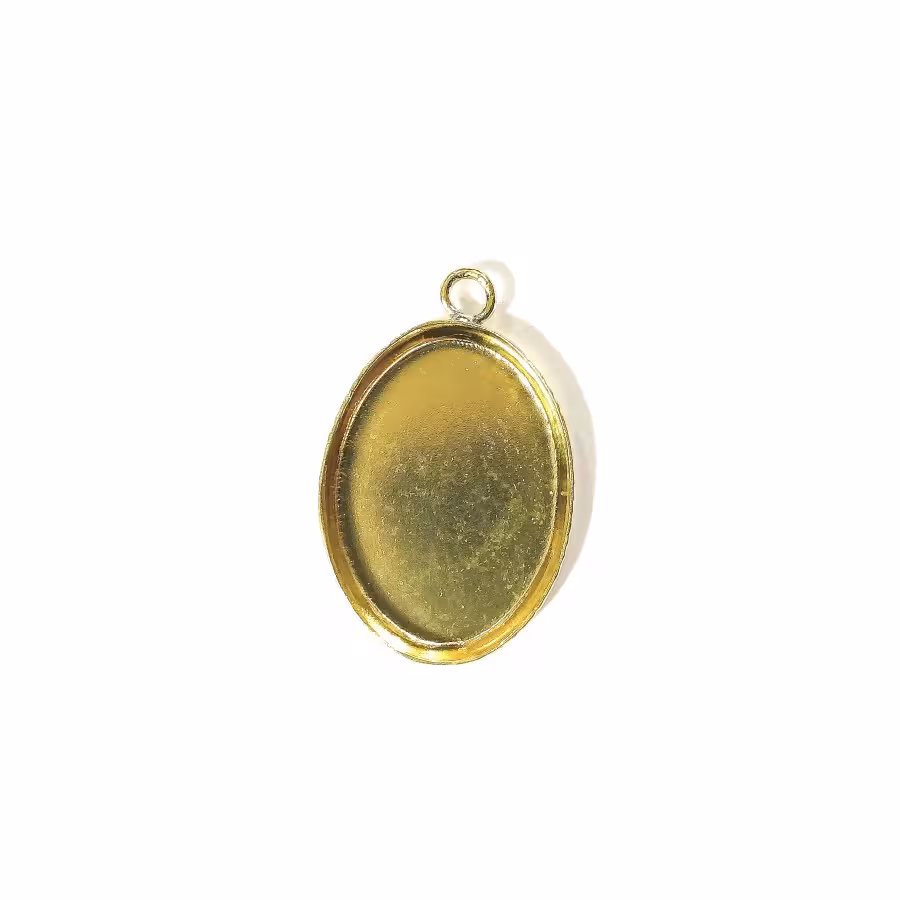 قالب آویز بیضی برنجی  کف دار  متوسط  14